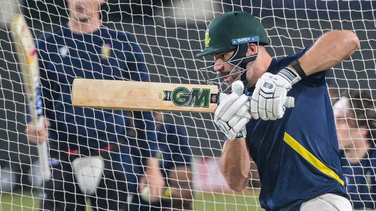 Aiden Markram plays a shot in the nets, Ranchi, November 29, 2025