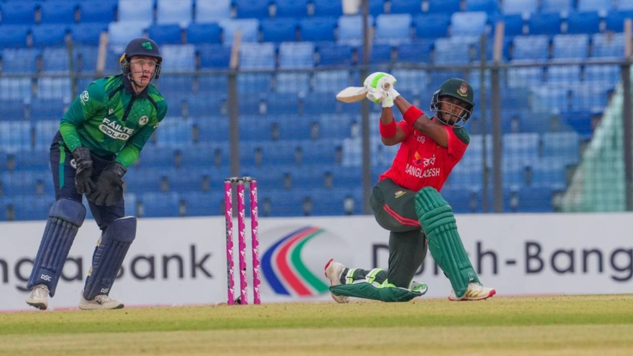 Tanzid Hasan goes on the attack, Bangladesh vs Ireland, 3rd T20I, Chattogram, December 2, 2025