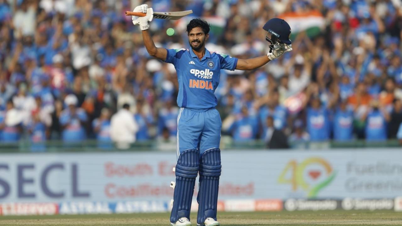Ruturaj Gaikwad got to his maiden ODI hundred in 77 balls, India vs South Africa, 2nd ODI, Raipur, December 3, 2025