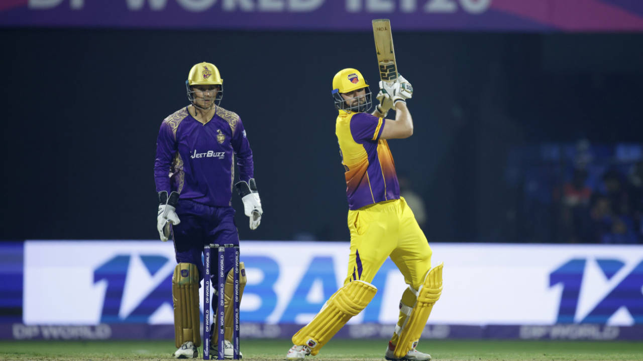 Tim David scored a 24-ball 60, Abu Dhabi Knight Riders vs Sharjah Warriorz, ILT20 2025-26, Sharjah, December 3, 2025