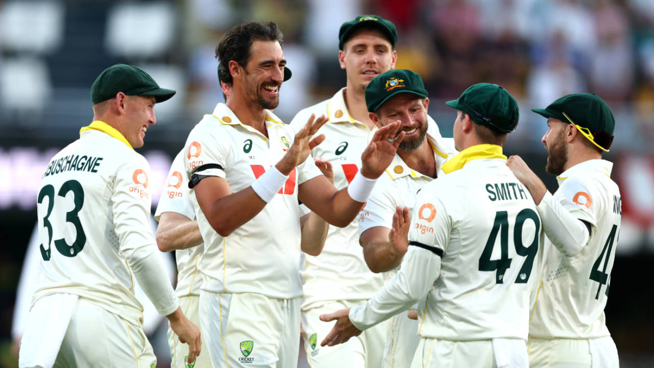 Mitchell Starc bagged the big wicket of Harry Brook in his first over back in the attack, Australia vs England, 2nd Test, Brisbane, December 4, 2025