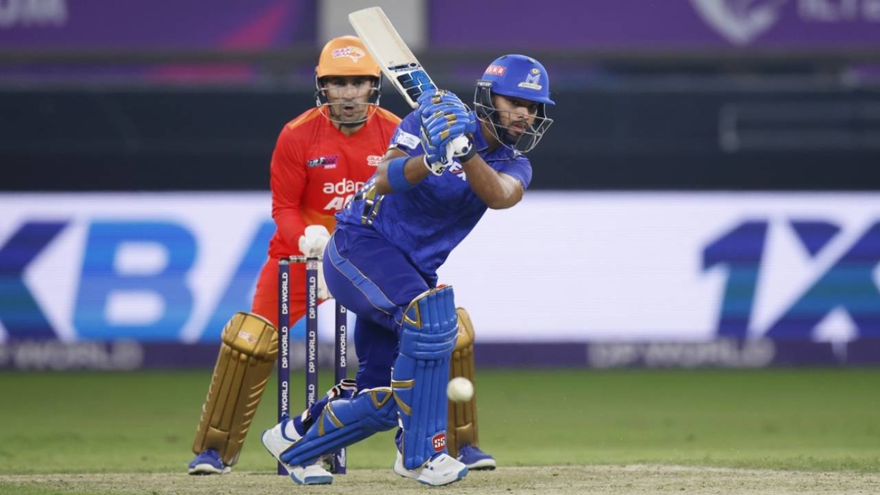 Nicholas Pooran picked up pace ahead of the death overs, Gulf Giants vs MI Emirates, ILT20, Dubai, December 4, 2025