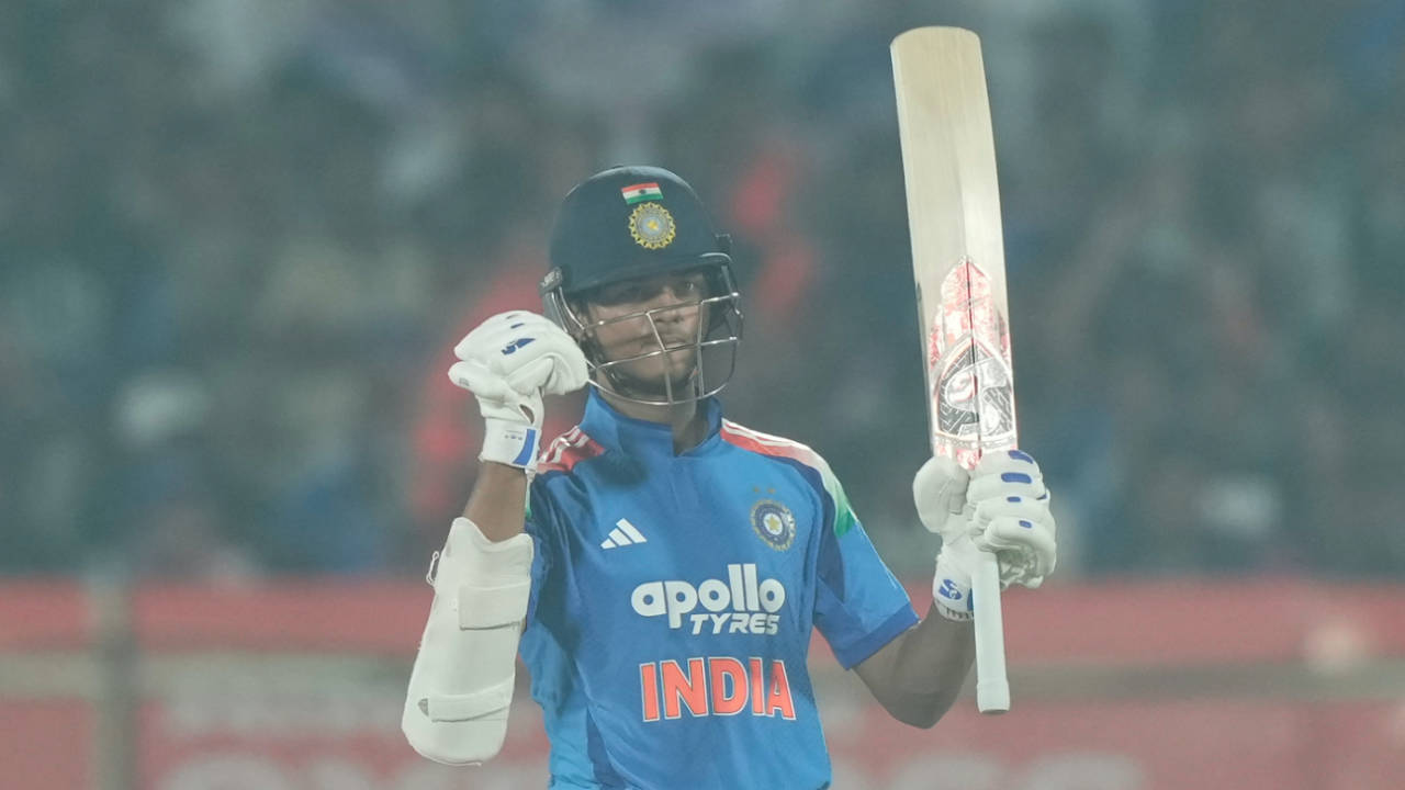 Yashasvi Jaiswal celebrates his fifty, India vs South Africa, 3rd ODI, Visakhapatnam, December 6, 2025