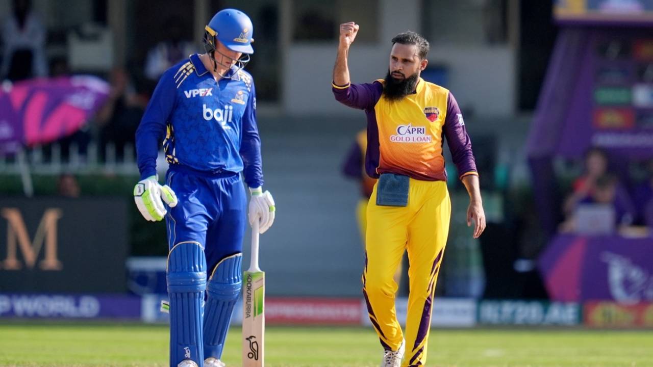 Adil Rashid bagged three wickets for Sharjah Warriorz, Sharjah Warriorz vs MI Emirates, ILT20 2025-26, Sharjah, December 7, 2025