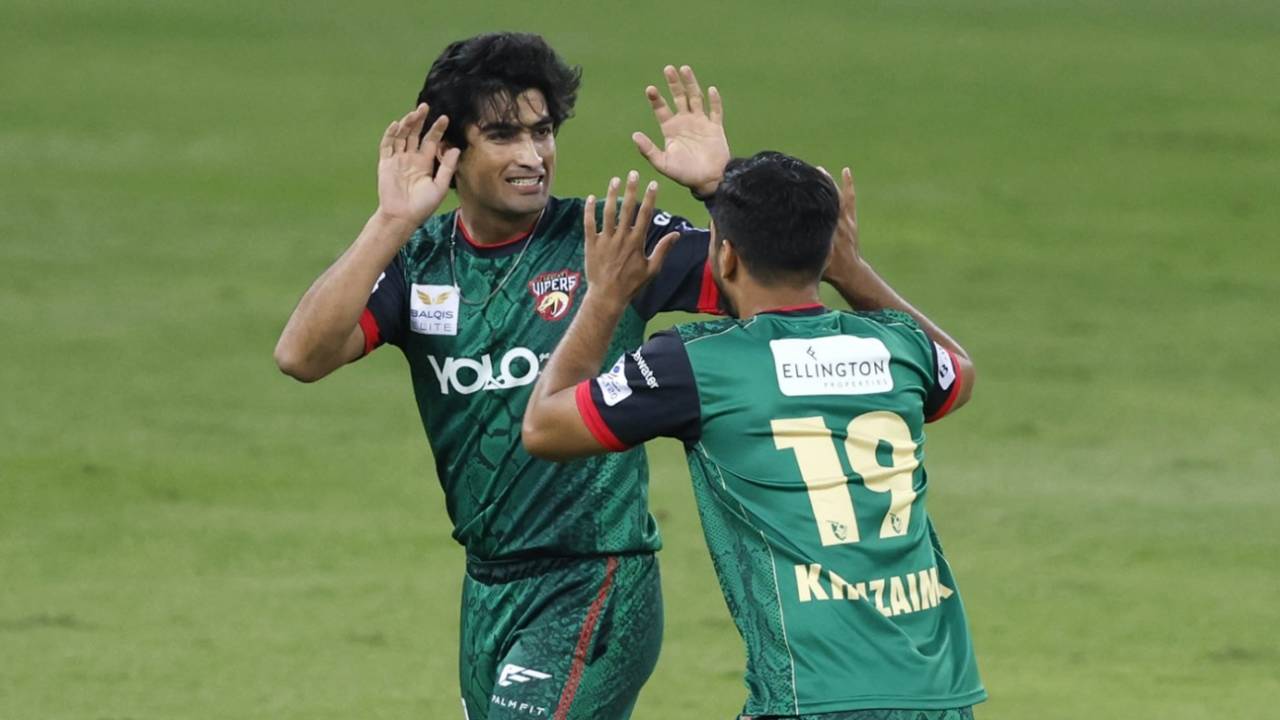 Naseem Shah defended 13 in the Super Over, Desert Vipers vs Gulf Giants, ILT20 2025-26, Dubai, December 8, 2025