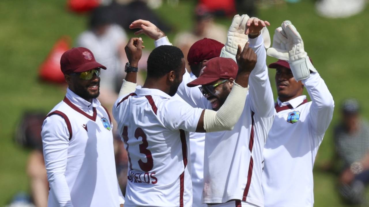 Ojay Shields got the big wicket of Mitchell Hay, New Zealand vs West Indies, 2nd Test, Wellington, 2nd day, December 11, 2025