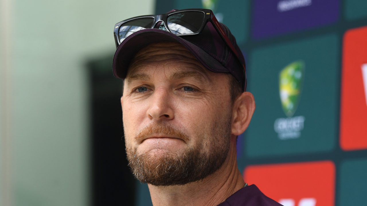 Brendon McCullum spoke to the media three days before the Adelaide Test, Adelaide, December 14, 2025