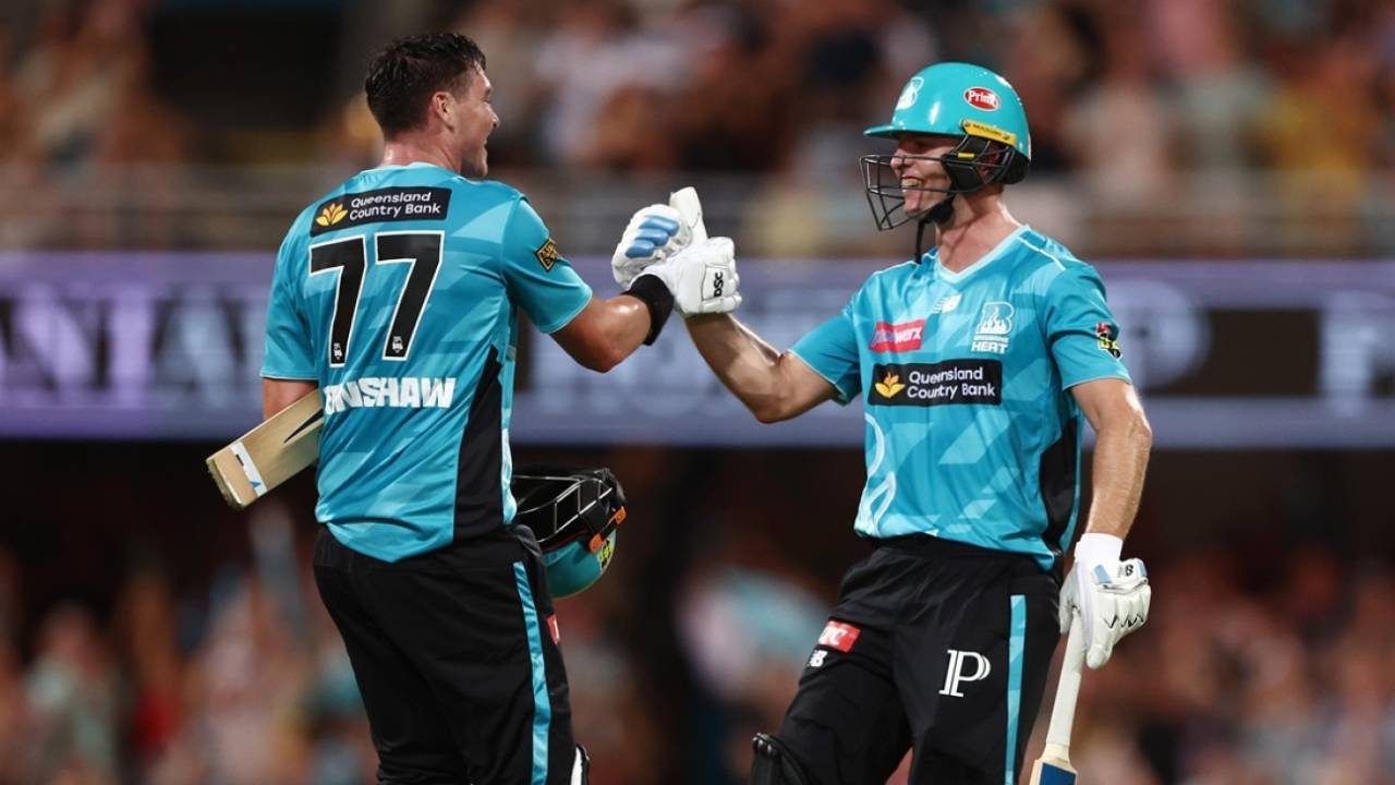 Matt Renshaw and Jack Wildermuth added a record 212 together, Brisbane Heat vs Perth Scorchers, BBL, Brisbane, December 19, 2025