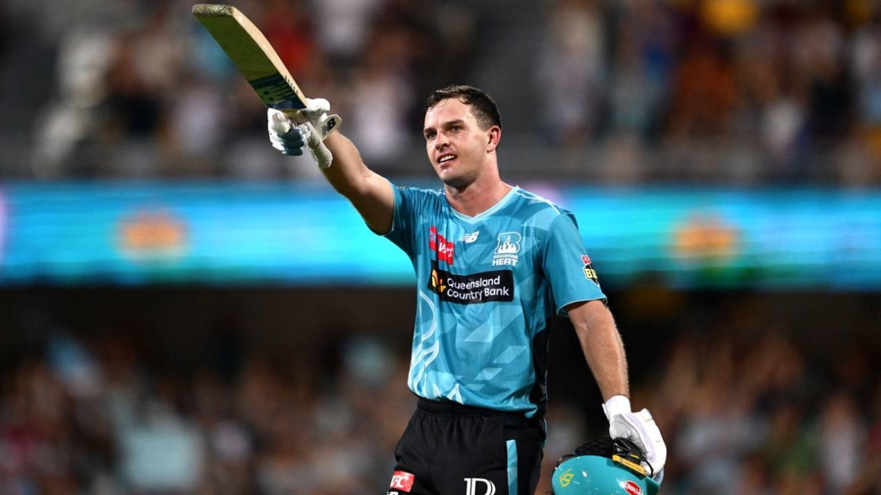 Jack Wildermuth raced away to a 46-ball hundred, Brisbane Heat vs Perth Scorchers, BBL, Brisbane, December 19, 2025