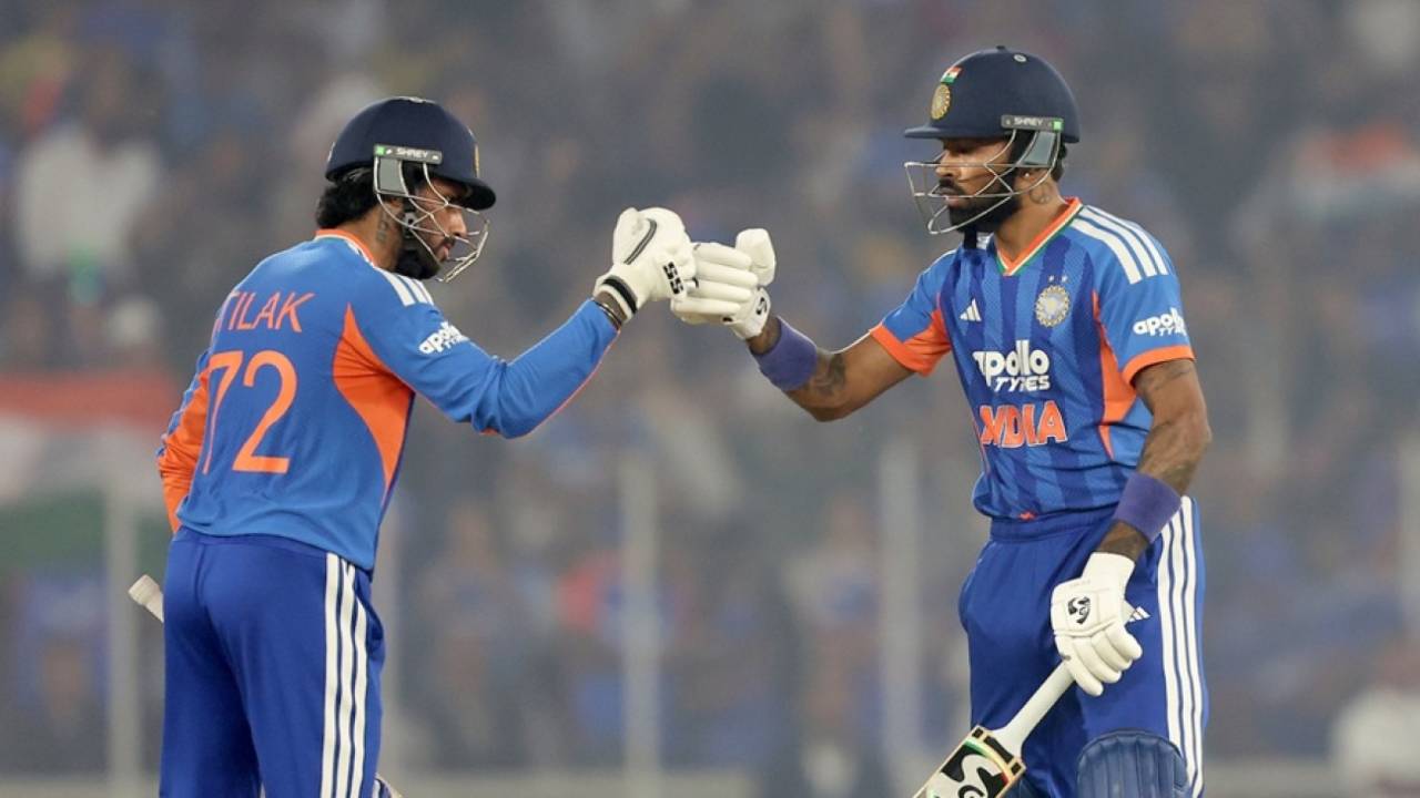 Tilak Varma and Hardik Pandya put on a 105-run partnership, India vs South Africa, 5th T20I, Ahmedabad, December 19, 2025