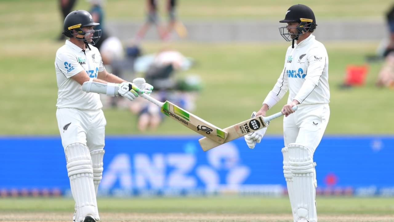 Tom Latham and Devon Conway added a world record 515 runs for the first wicket, New Zealand vs West Indies, 3rd Test, Mount Maunganui, 4th day, December 21, 2025