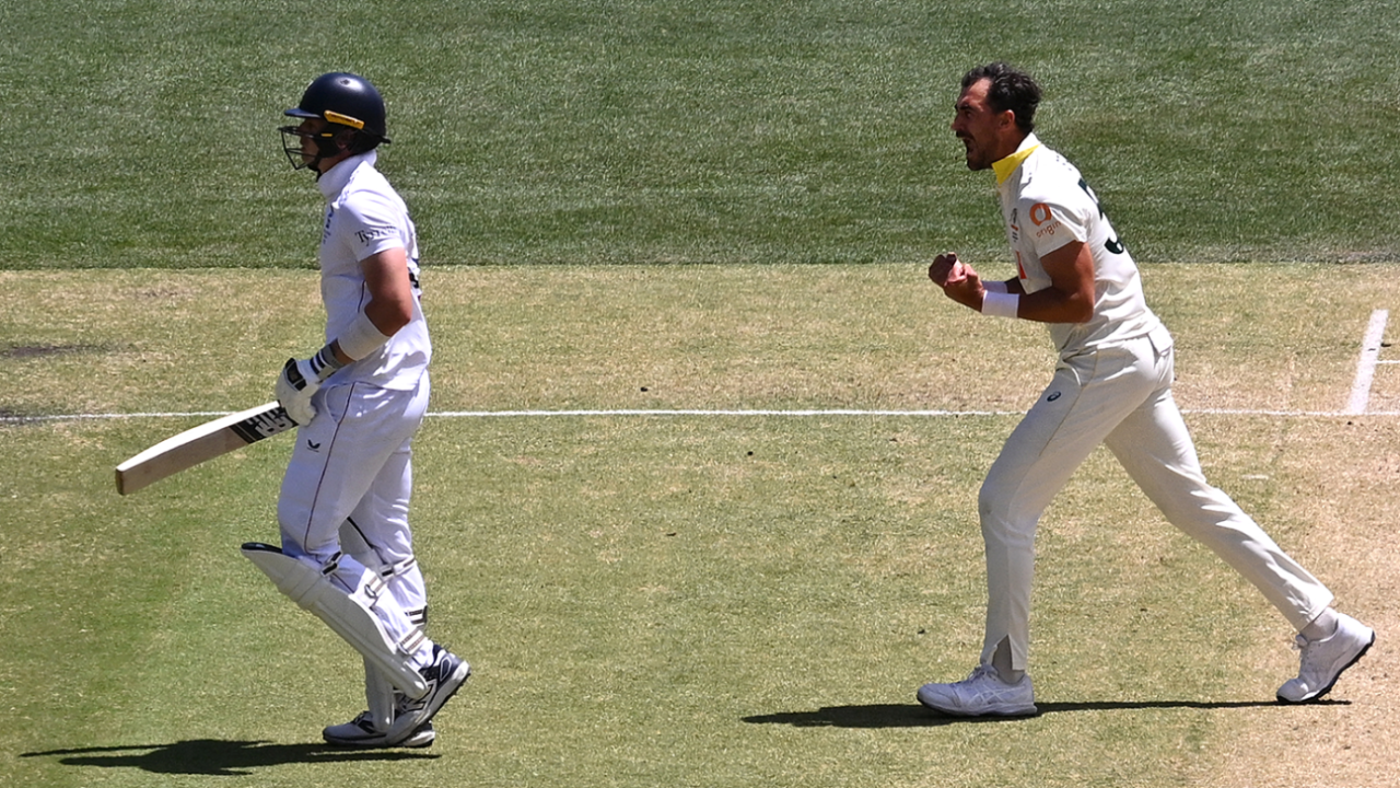 Mitchell Starc's emotions are clear as he removes Jamie Smith, Australia vs England, 3rd Test, Adelaide, 5th day, December 21, 2025