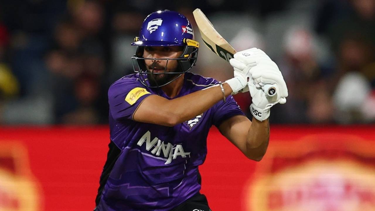 Nikhil Chaudhary led the chase with 79 off 38 balls, Melbourne Renegades vs Hobart Hurricanes, BBL, Geelong, December 21, 2025