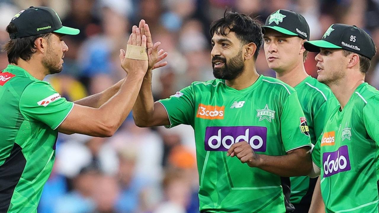 Haris Rauf struck three times in the death overs, Adelaide Strikers vs Melbourne Stars, BBL, Adelaide, December 23, 2025