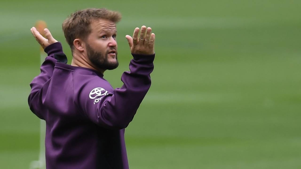 Ben Duckett gestures during a training session, Australia vs England, 4th Test, Melbourne, December 24, 2025