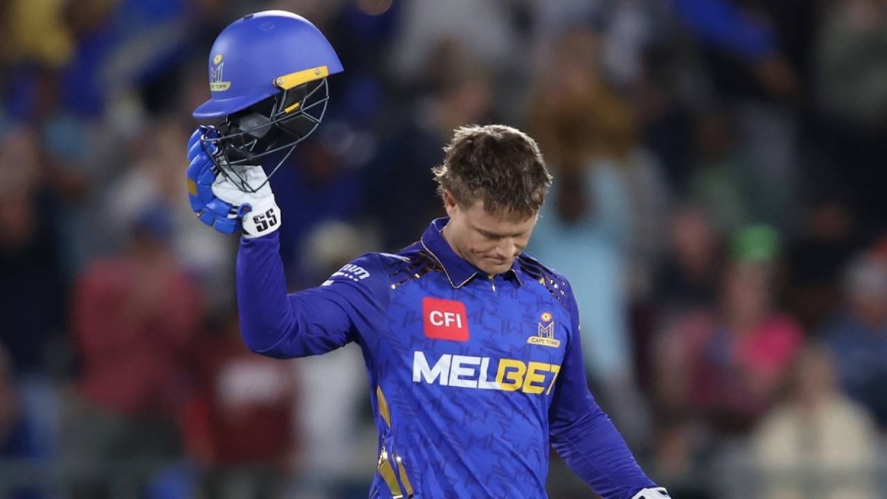 Ryan Rickelton's 113 was his career-best T20 score, MI Cape Town vs Durban's Super Giants, SA20 2025-26, Cape Town, December 26, 2025