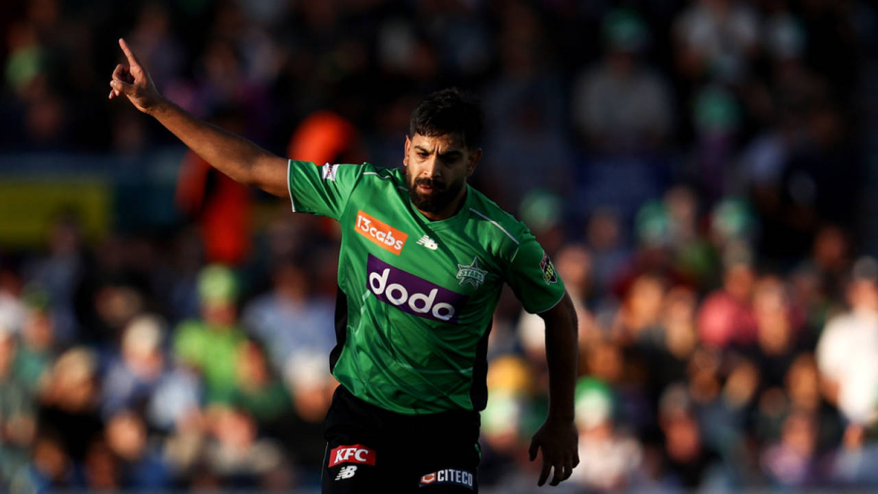 Haris Rauf took three wickets for Melbourne Stars, Melbourne Stars vs Sydney Thunder, BBL 2025-26, Canberra, December 28, 2025