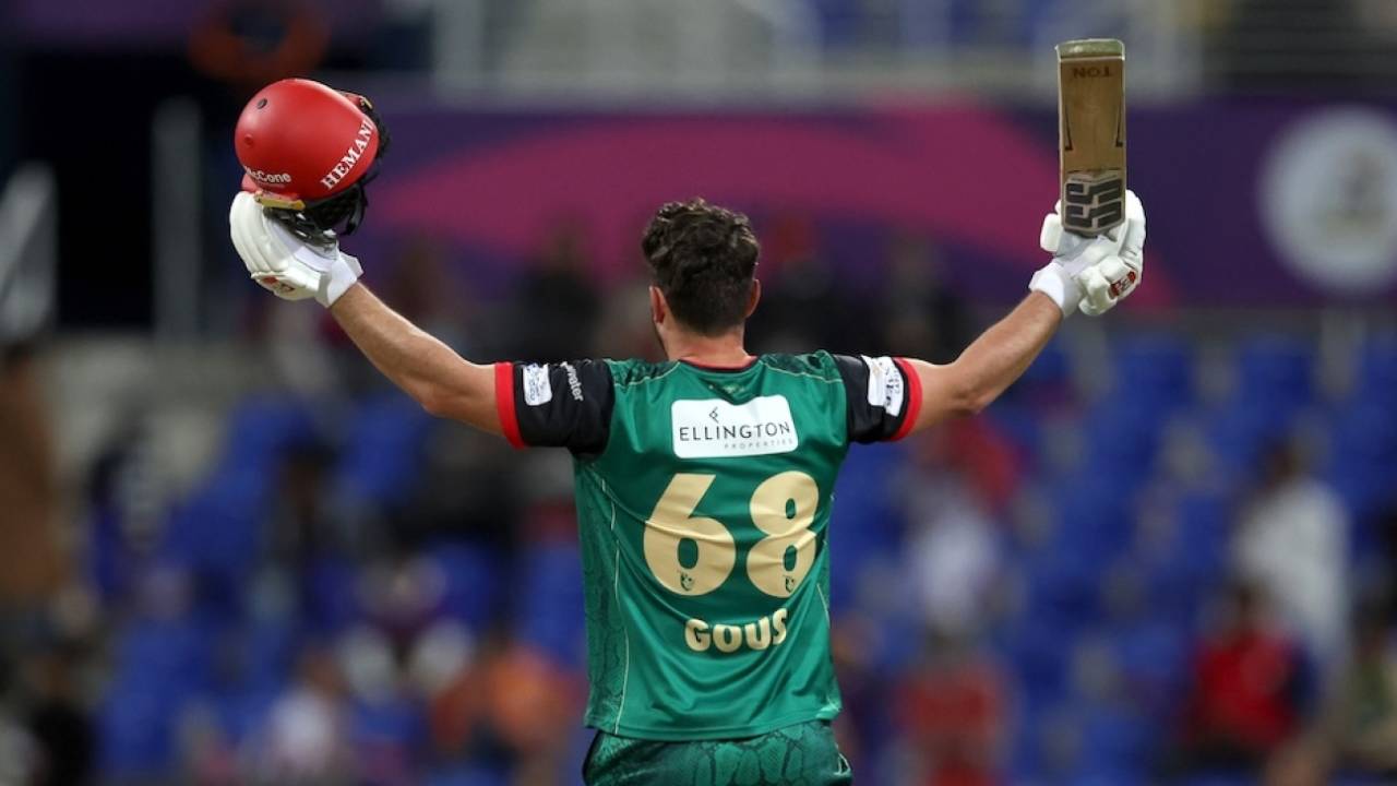 Andries Gous brought up his second T20 century, Desert Vipers vs MI Emirates, ILT20 2025-26, Qualifier 1, Abu Dhabi, December 30, 2025