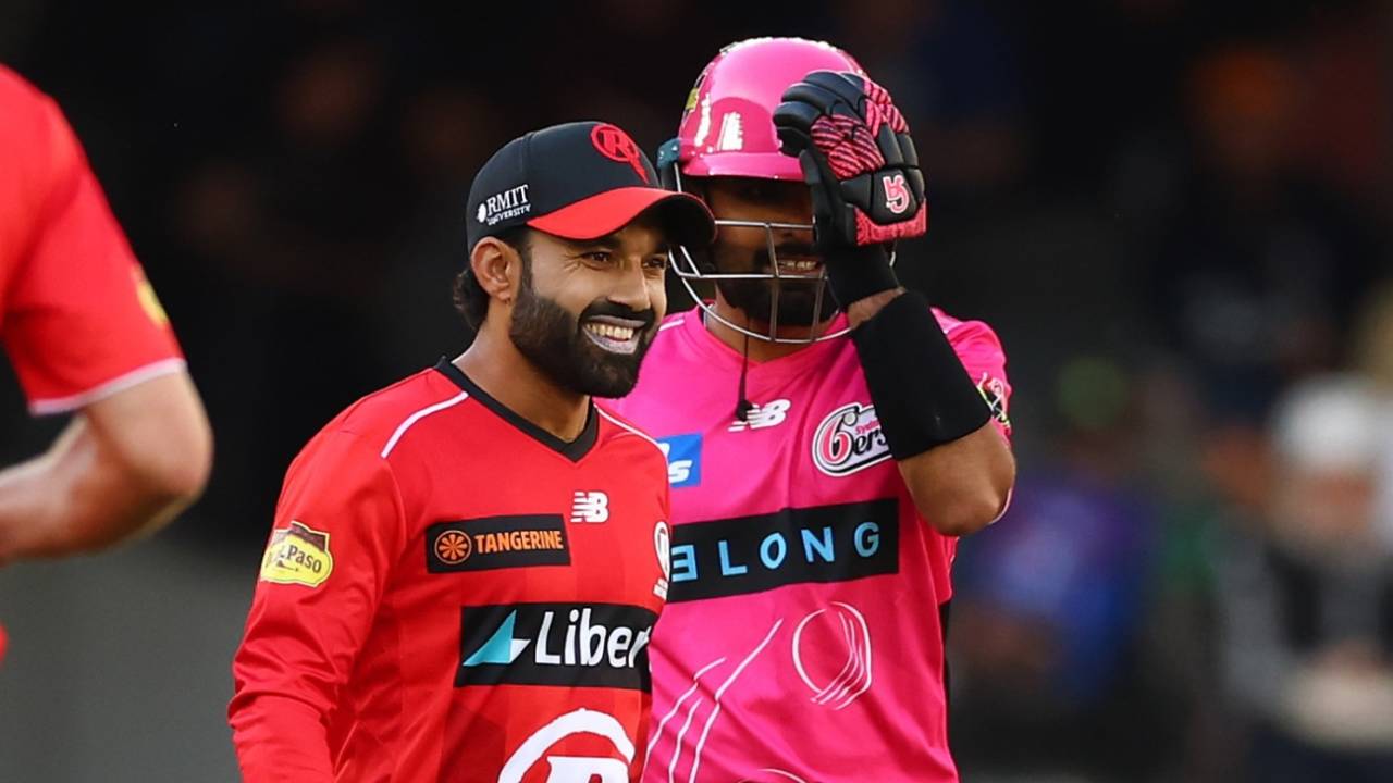 Babar Azam faced off against Mohammad Rizwan, Melbourne Renegades vs Sydney Sixers, WBBL, Melbourne, January 1, 2026