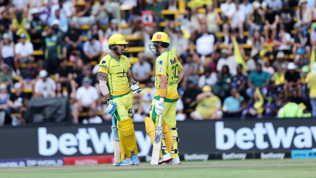 Faf du Plessis and Matthew De Villiers gave JSK a rapid start, Joburg Super Kings vs Durban's Super Giants, SA20, Johannesburg, January 1, 2026
