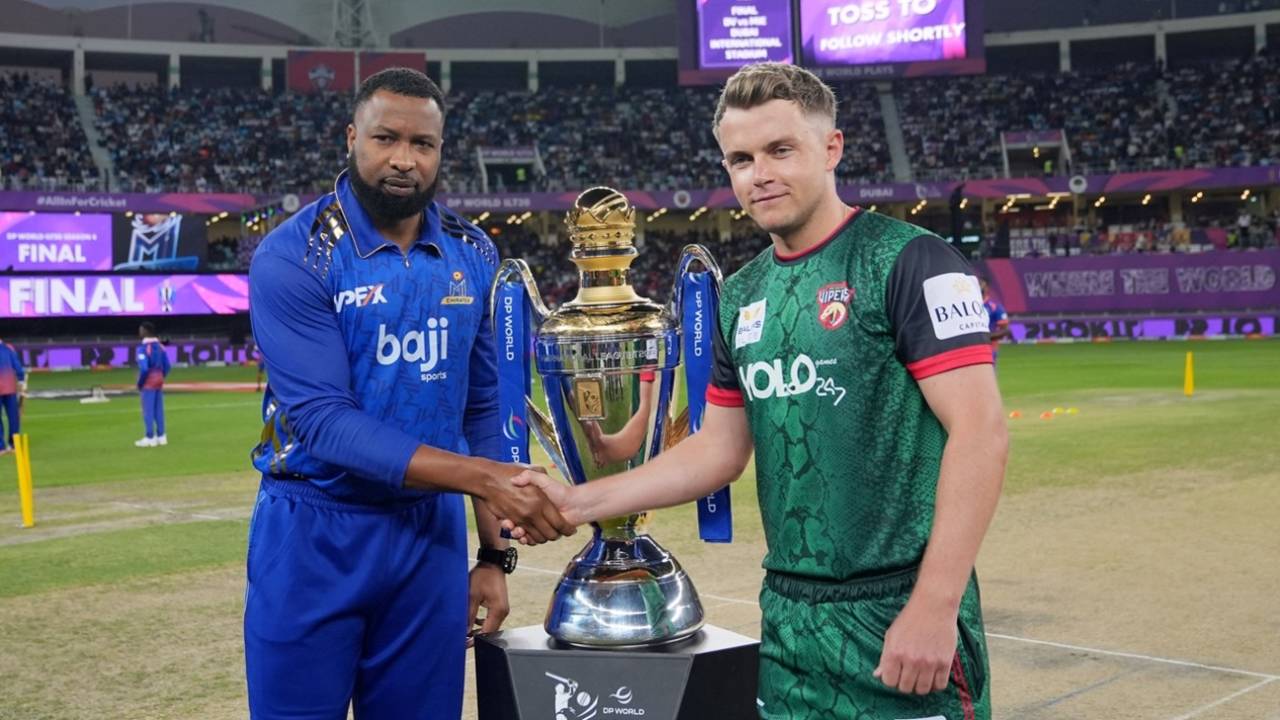 Kieron Pollard, the MI Emirates captain, won the toss and elected to bowl, Desert Vipers vs MI Emirates, ILT20, final, Dubai, January 4, 2026