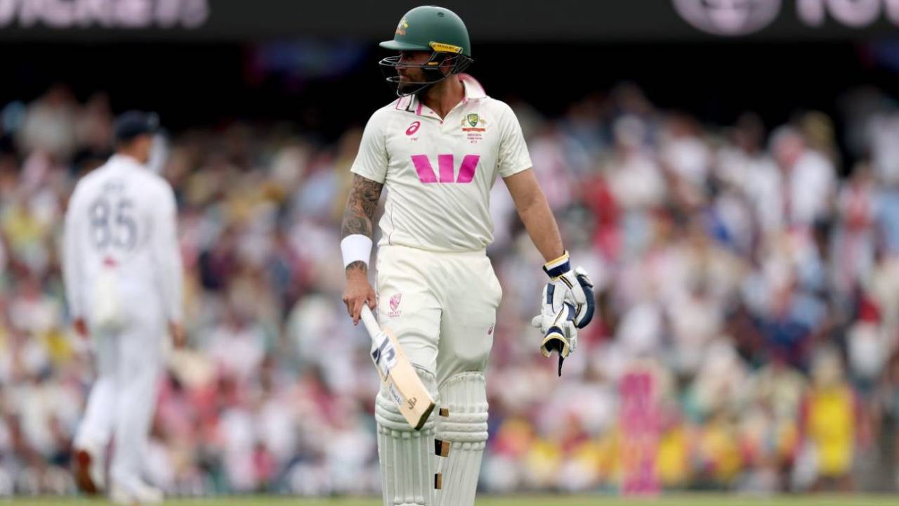 Jake Weatherald walks off after being dismissed, Australia vs England, 5th Test, Sydney, January 5, 2025