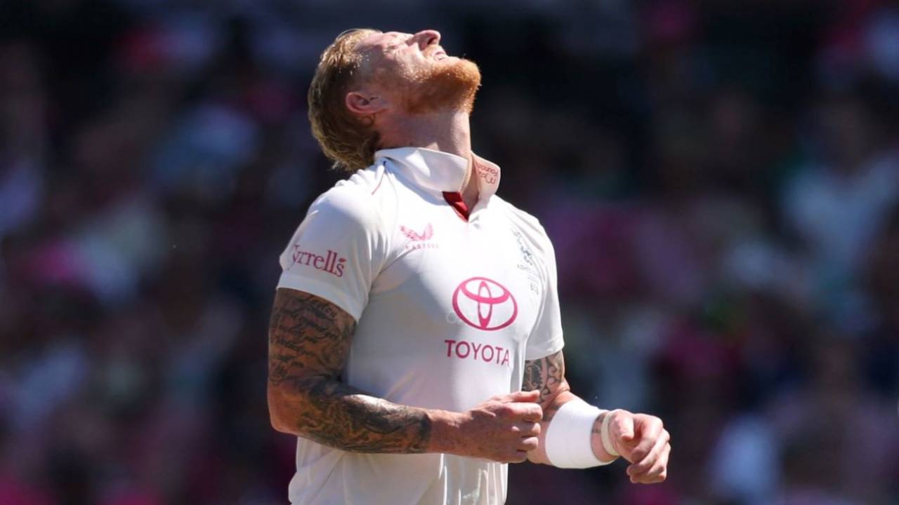 Ben Stokes grimaces, Australia vs England, 5th Test, Sydney, January 6, 2025