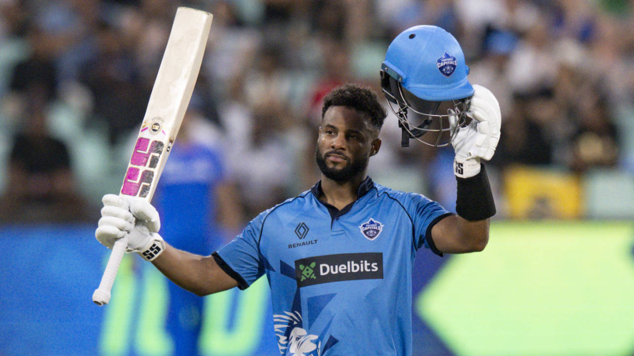 Shai Hope tonned up with nearly four overs to go, Durban Super Giants vs Pretoria Capitals, Durban, SA20 2025-26, January 7, 2026