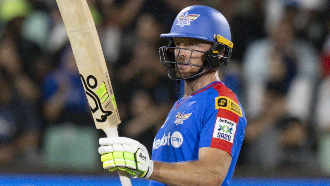 Jos Buttler celebrates his fifty, Durban Super Giants vs Pretoria Capitals, Durban, SA20 2025-26, January 7, 2026