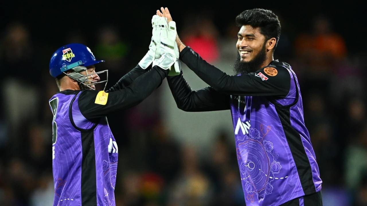 Rishad Hossain finished with three wickets, Hobart Hurricanes vs Adelaide Strikers, BBL, Hobart, January 9, 2026