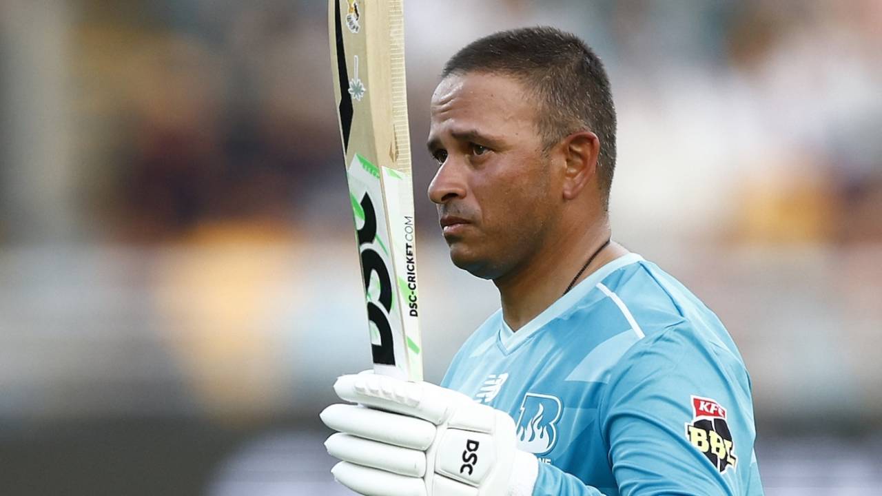 Usman Khawaja walks off after being dismissed for 78, Brisbane Heat vs Sydney Thunder, BBL, Brisbane, January 10, 2026