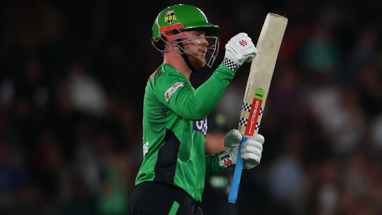Tom Rogers celebrates his half-century, Melbourne Renegades vs Melbourne Stars, BBL, Melbourne, January 10, 2026