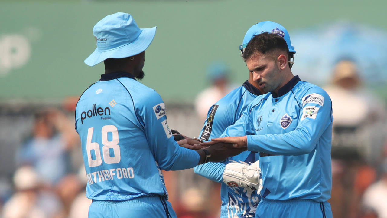 Keshav Maharaj bowled an economic spell for Capitals, Paarl Royals vs Pretoria Capitals, Paarl, January 10, 2026