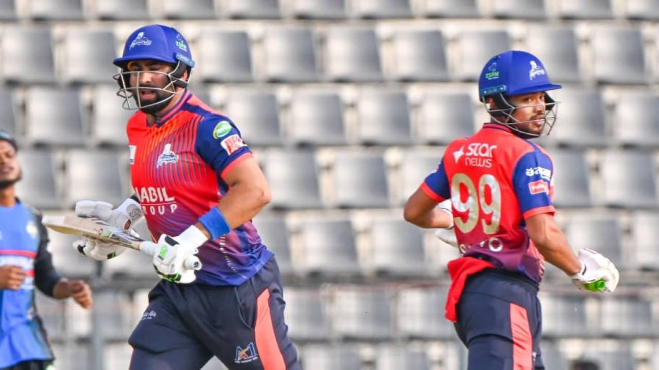 Najmul Hossain Shanto and Muhammad Waseem added 142 runs for the second wicket, Rangpur Riders vs Rajshahi Warriors, BPL, Sylhet, January 11, 2026