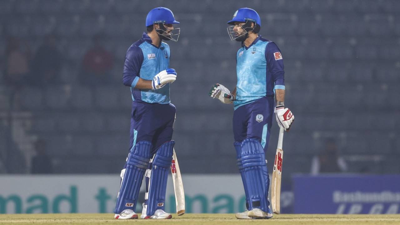 Hassan Eisakhil and Mohammad Nabi added 53 off 30 balls, Noakhali Express vs Dhaka Capitals, BPL, Sylhet, January 11, 2026