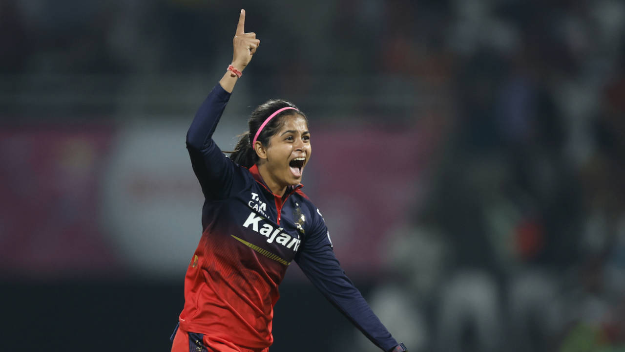 Shreyanka Patil got Meg Lanning and Phoebe Litchfield in the same over, Royal Challengers Bengaluru vs UP Warriorz, WPL, Navi Mumbai, January 12, 2026