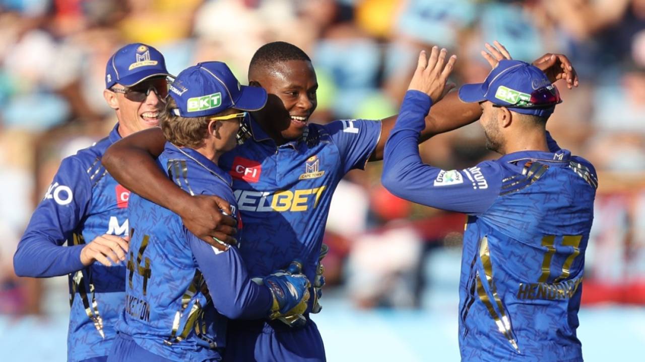 Kagiso Rabada struck inside the powerplay, Pretoria Capitals vs MI Cape Town, SA20, Centurion, January 12, 2026
