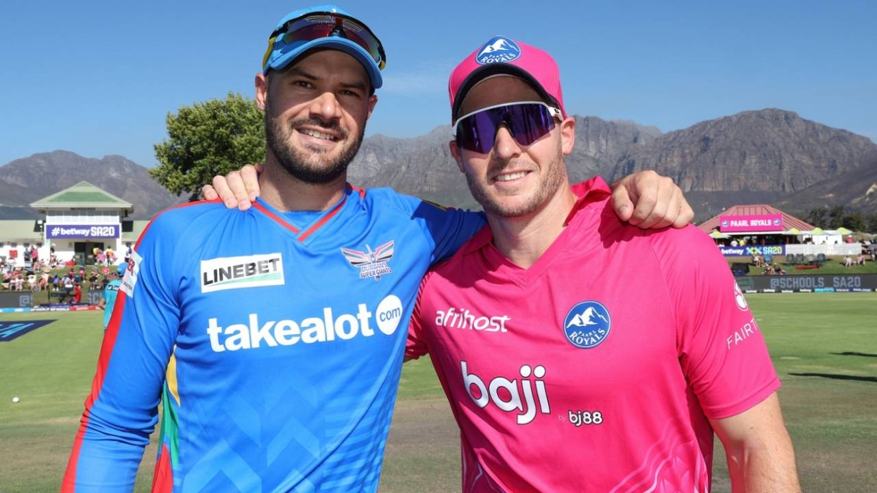 Aiden Markram and David Miller at the toss, Paarl Royals vs Durban's Super Giants, SA20 2025-26, Paarl, January 13, 2026