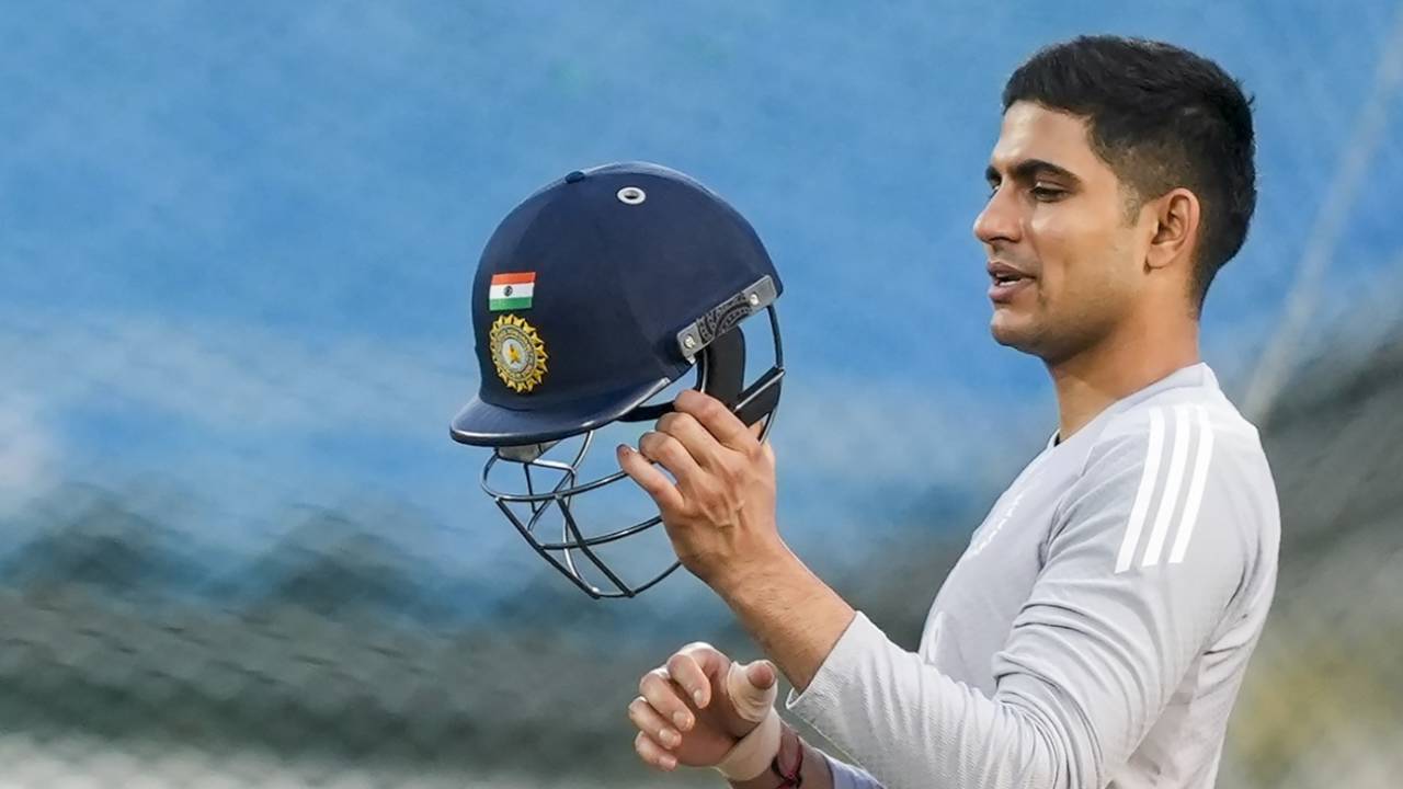 Shubman Gill prepares to bat at the nets, Rajkot, January 13, 2026