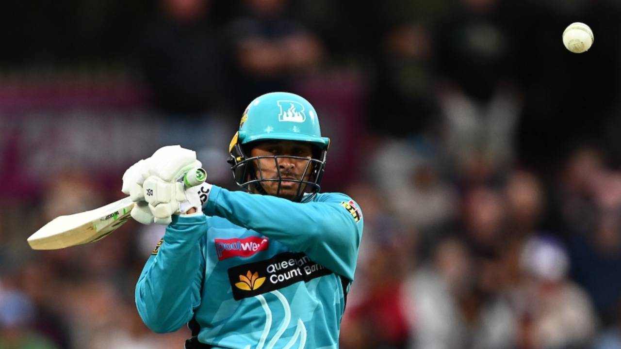 Usman Khawaja couldn't quite get going, Hobart Hurricanes vs Brisbane Heat, BBL, Hobart, January 14, 2026