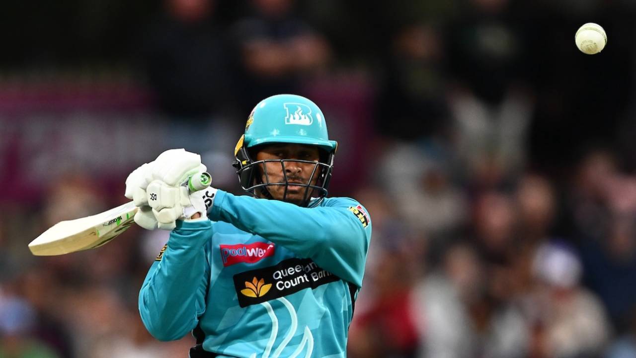 Usman Khawaja couldn't quite get going, Hobart Hurricanes vs Brisbane Heat, BBL, Hobart, January 14, 2026
