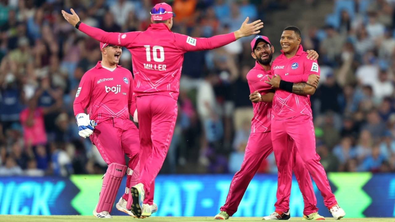 Ottneil Baartman got a hat-trick and a five-for, Pretoria Capitals vs Paarl Royals, SA20 2025-26, Centurion, January 15, 2026