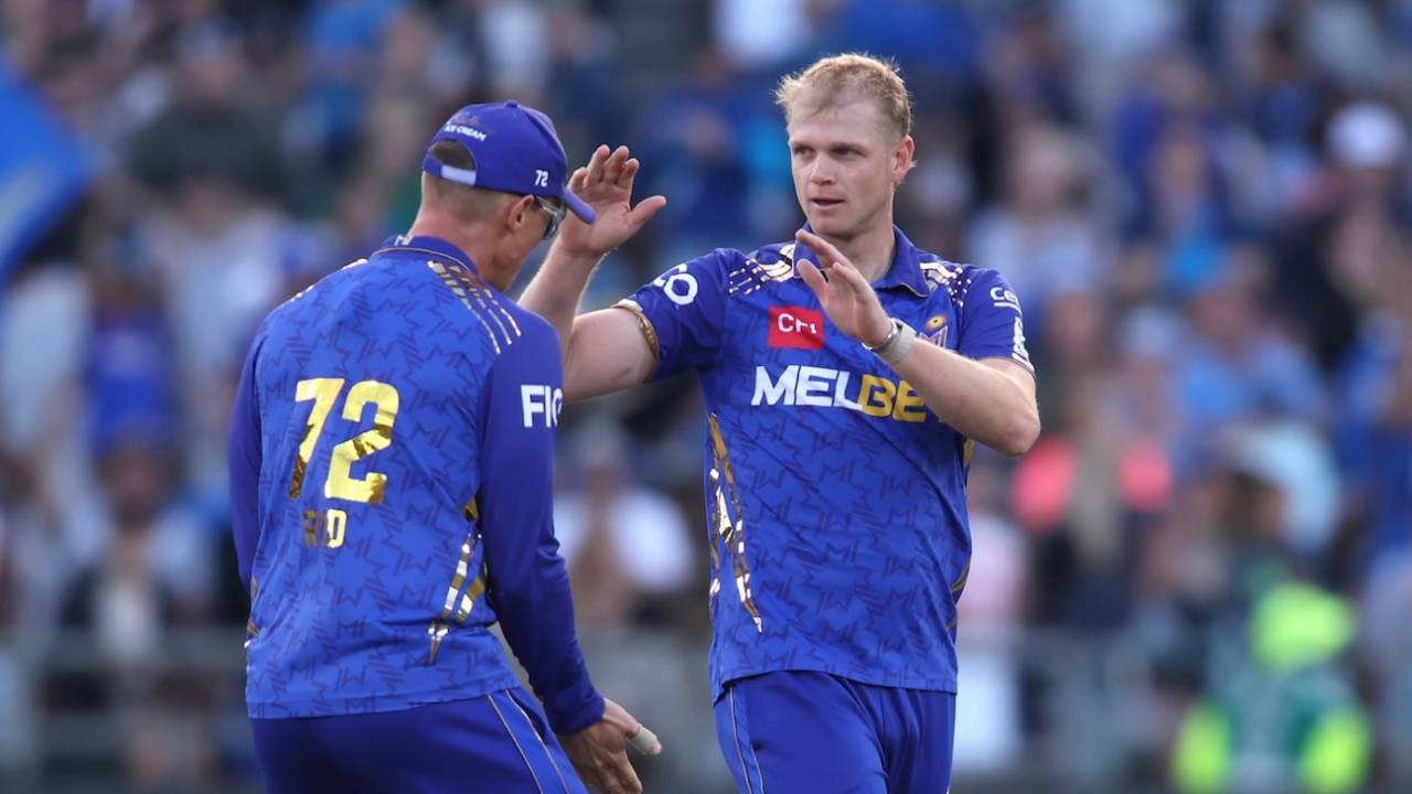 Corbin Bosh took two big wickets initially and two more in the death, MI Cape Town vs Sunrisers Eastern Cape, SA20 2026, Cape Town, January 16, 2026