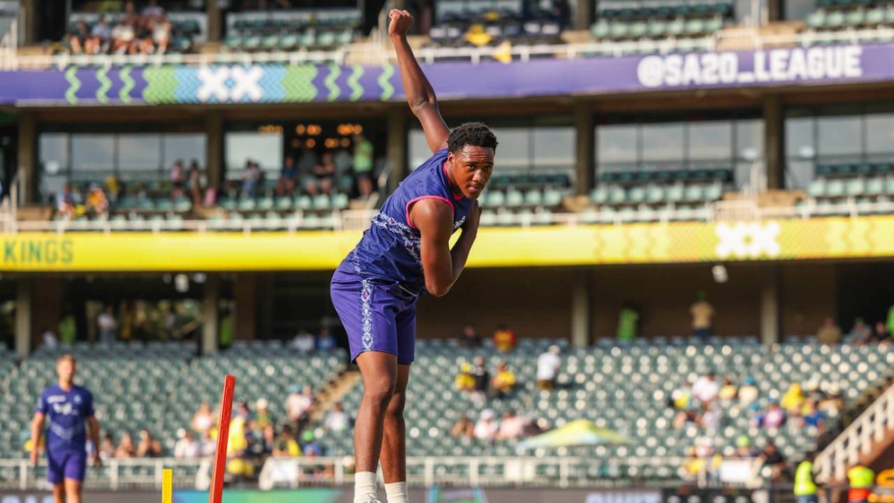 Nqobani Mokoena gets in some practice, SA20, Durban, January 7, 2026