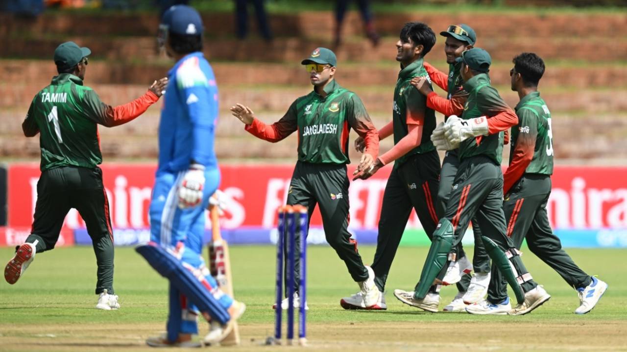 Al Fahad struck back-to-back to rock India, Bangladesh U19 vs India U19, 2026 Men's Under-19 World Cup, Bulawayo, January 17, 2026