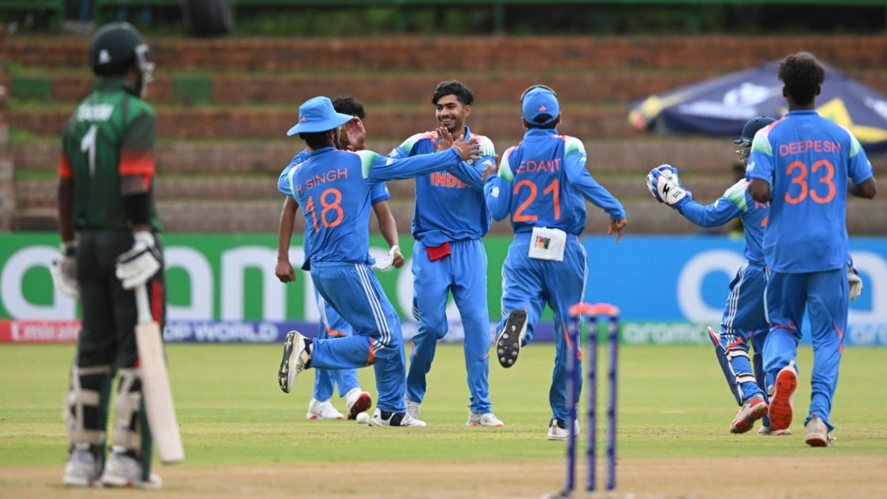 Vihaan Malhotra struck in consecutive overs, Bangladesh vs India, ICC Men's Under-19 World Cup, Bulawayo, January 17, 2026