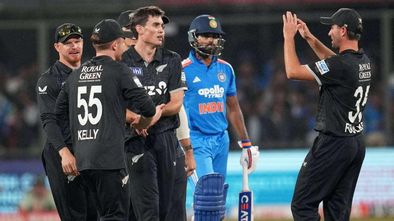 Kristian Clarke had Shreyas Iyer hit straight to mid-on, India vs New Zealand, 3rd ODI, Indore, January 18, 2026