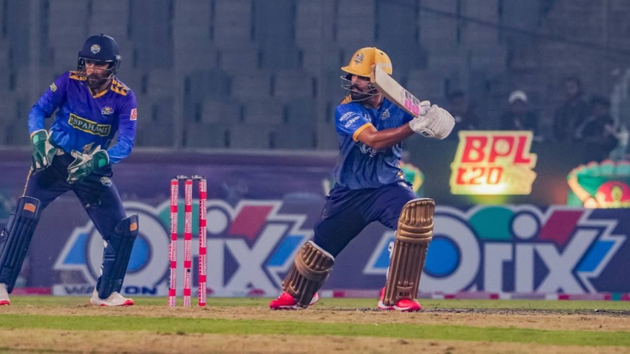 Saif Hassan top-scored for Dhaka Capitals with 73 off 44 balls, Dhaka Capitals vs Chattogram Royals, BPL, Mirpur, January 18, 2026