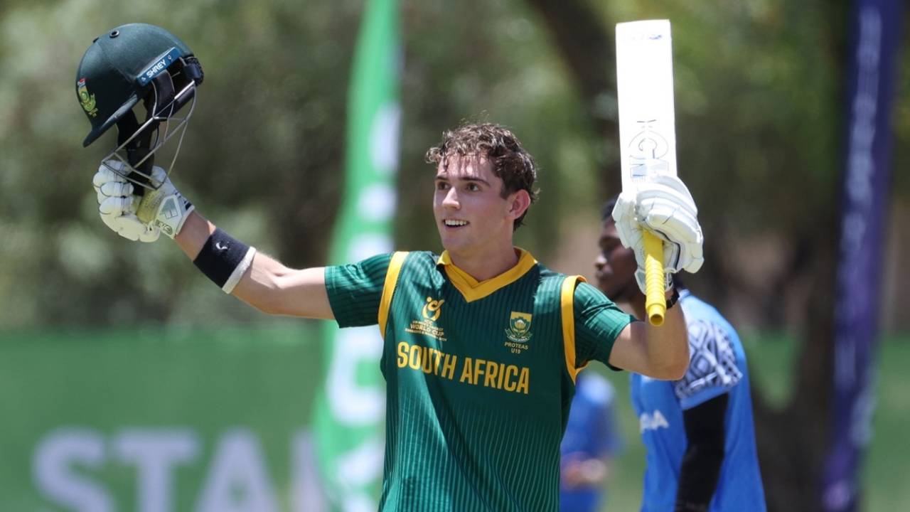 Jason Rowles scored a hundred and picked up two wickets against Tanzania, South Africa vs Tanzania, Under-19 World Cup, Windhoek, January 19, 2026