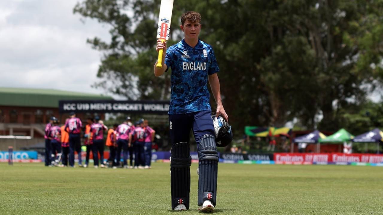 Ben Mayes smashed 191, an England record in Youth ODIs, England vs Scotland, Under-19 World Cup, Harare, January 21, 2026
